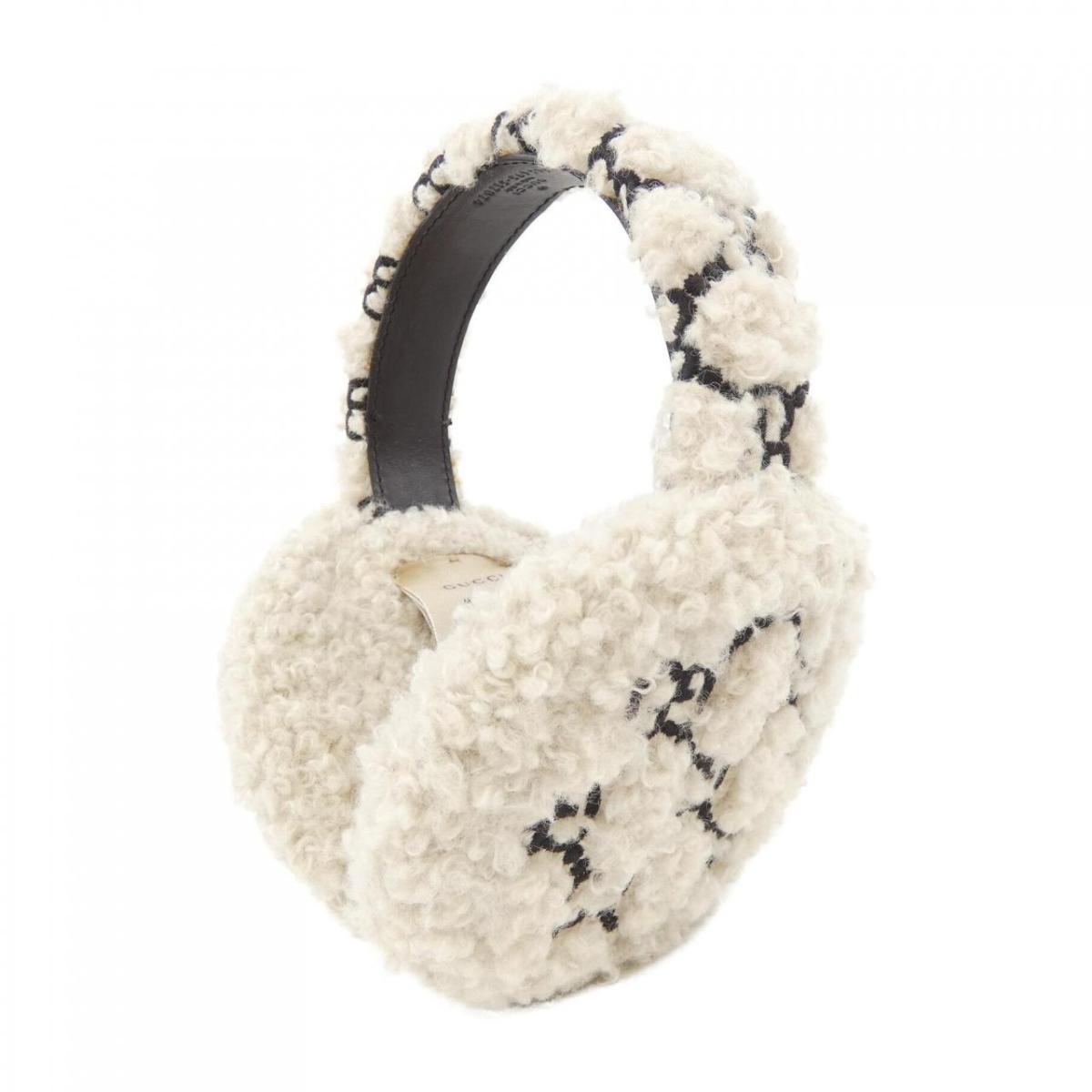 楽天市場】グッチ GUCCI イヤーマフ 耳あて シマ ホワイト系 ラビット