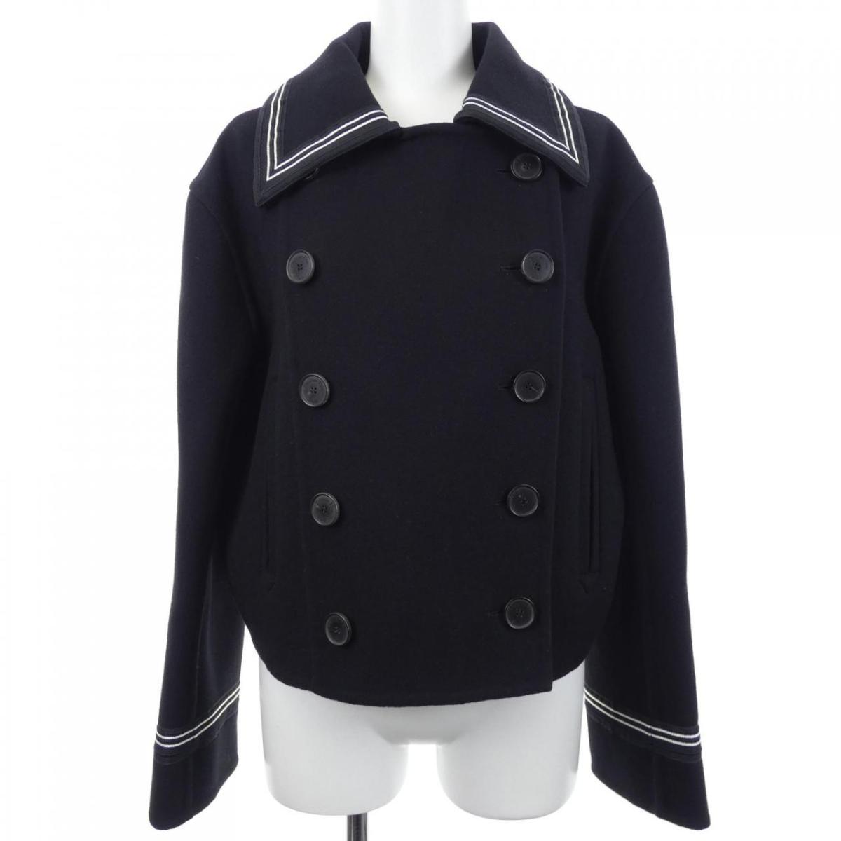 ディオール CHRISTIAN DIOR ダブルブレストピーコート 610C58A1116 上衣【中古】