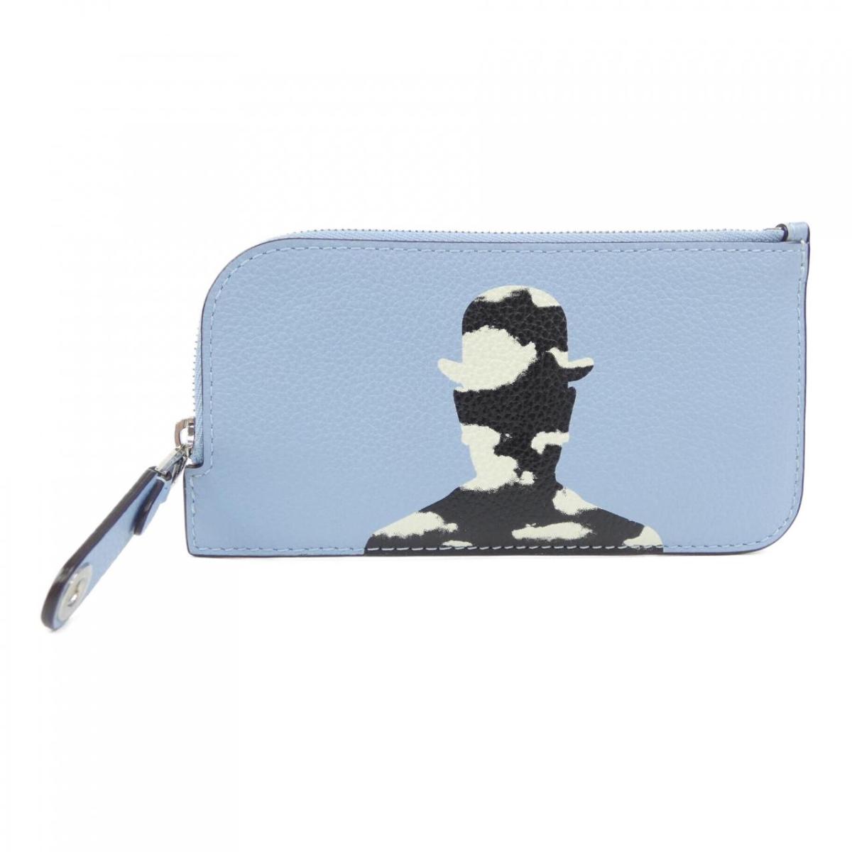デルボー DELVAUX RENE MAGRITTE LHOMME AB0652BQM CARD CASE【中古】