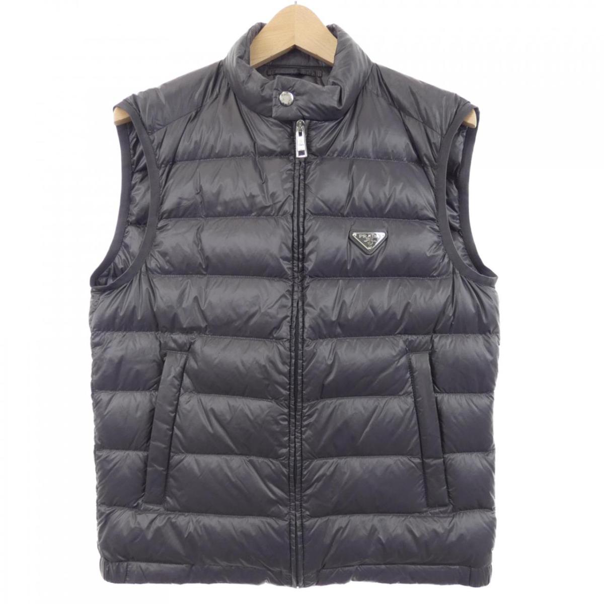 楽天市場】PRADA メンズ ダウンベスト ロゴプレート付き ライト