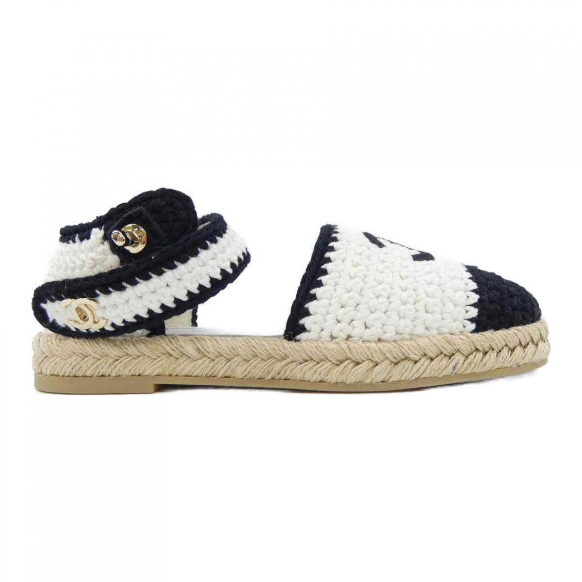 シャネル CHANEL エスパドリーユ 折りかえし鍵を掛ける G38736X56399 シューズ【中古】