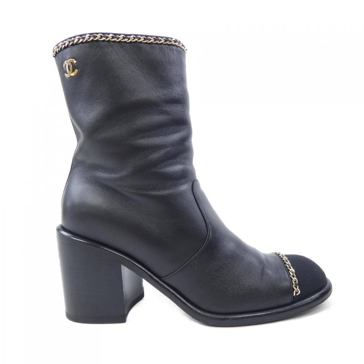 楽天市場】CHANEL シャネル G37927 アンクルブーツ ホワイト×ブラック