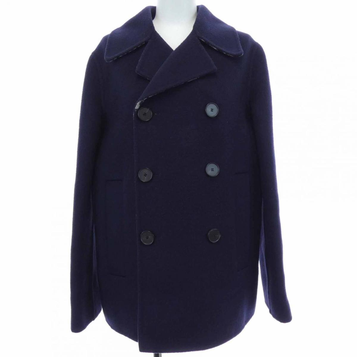 ディオール CHRISTIAN DIOR ディオールオブリーク ダブル人間の顔 110C08A1375 ピーコート【中古】