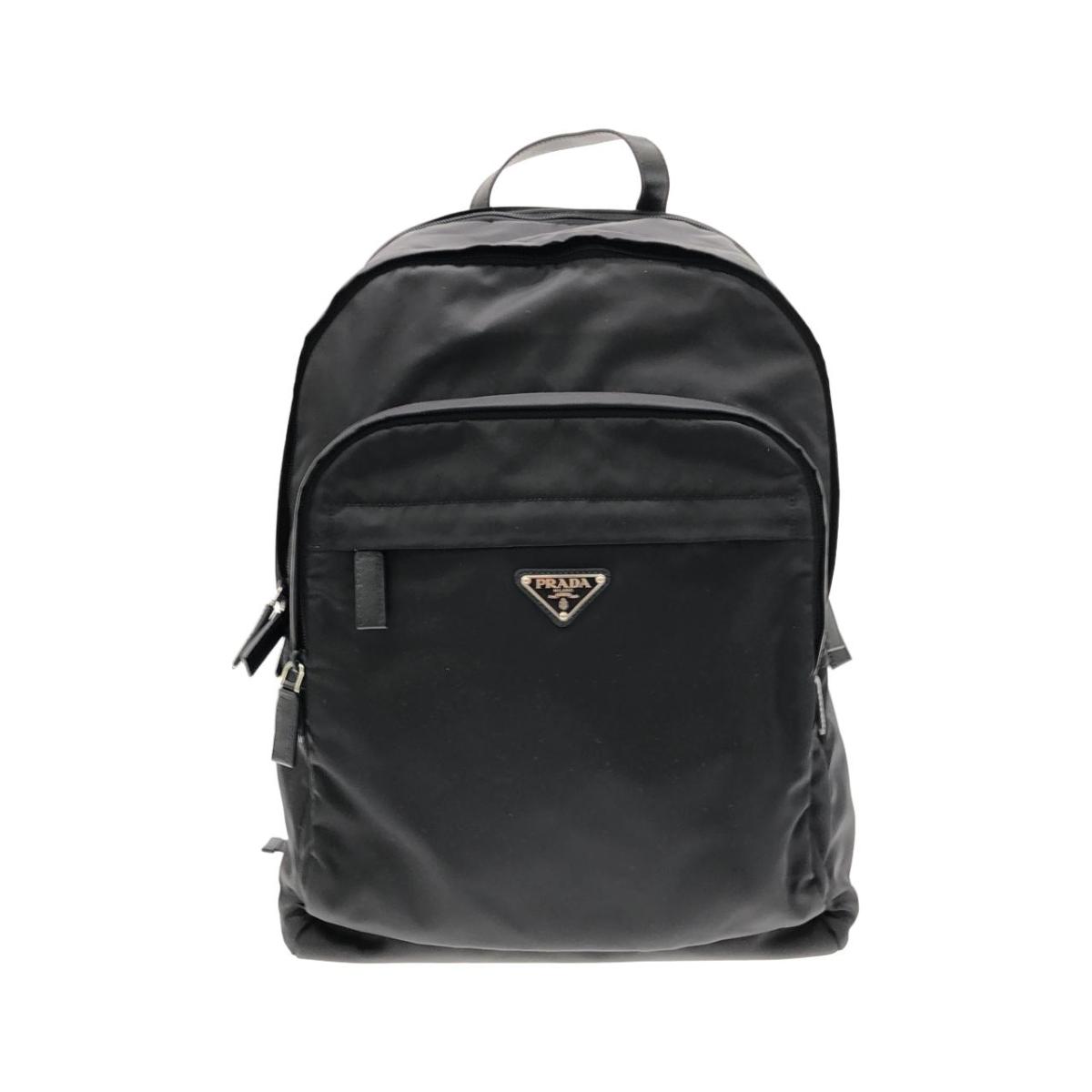 ◇ミウラ◇プラダ PRADA ブラック バックパック 2VZ00 テスート 
