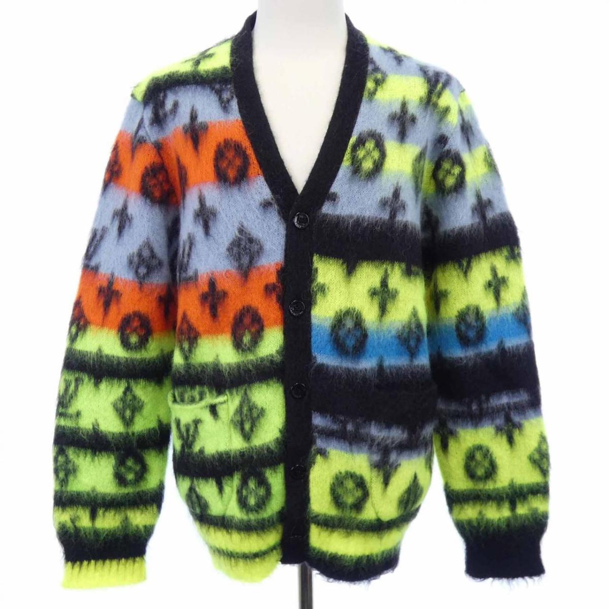 ルイヴィトン LOUIS VUITTON モノグラムモヘアカーディガン HNN05WNE5 ジレー【中古】