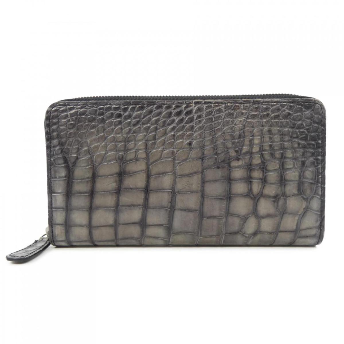 ベルルッティ Berluti イタウバアリゲーターレザーロングジップ WALLET【中古】