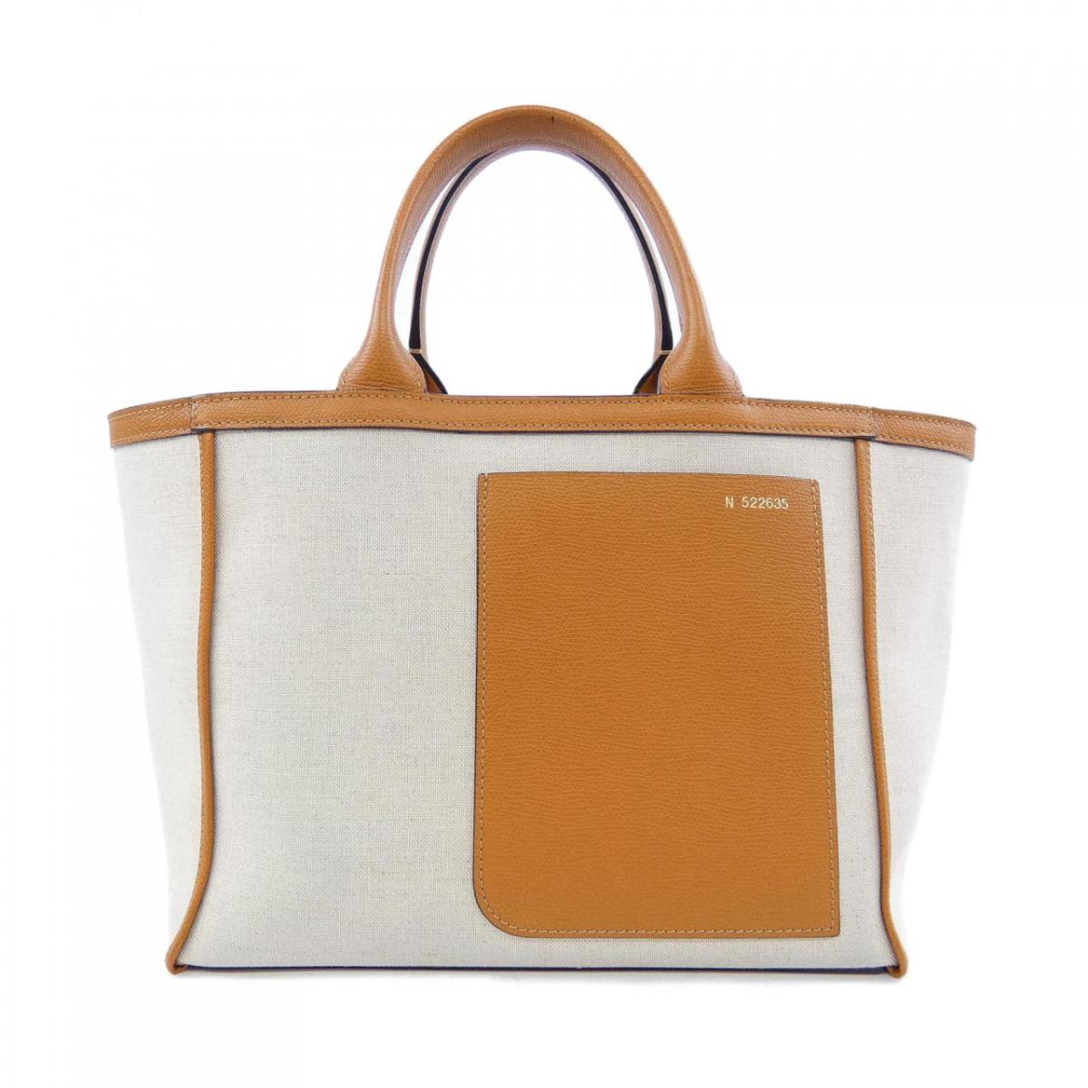 ヴァレクストラ VALEXTRA ショッピングバッグミニキャンバス WBNL0032733T9999MS BAG【中古】