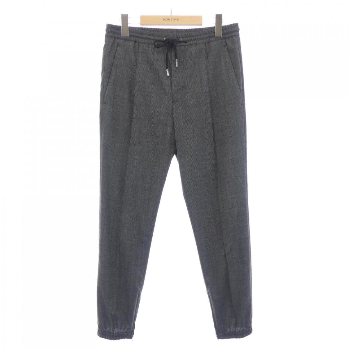ディオール DIOR マイクロハウンドトゥースウールキャンバス 113C122A4994 パンツ【中古】
