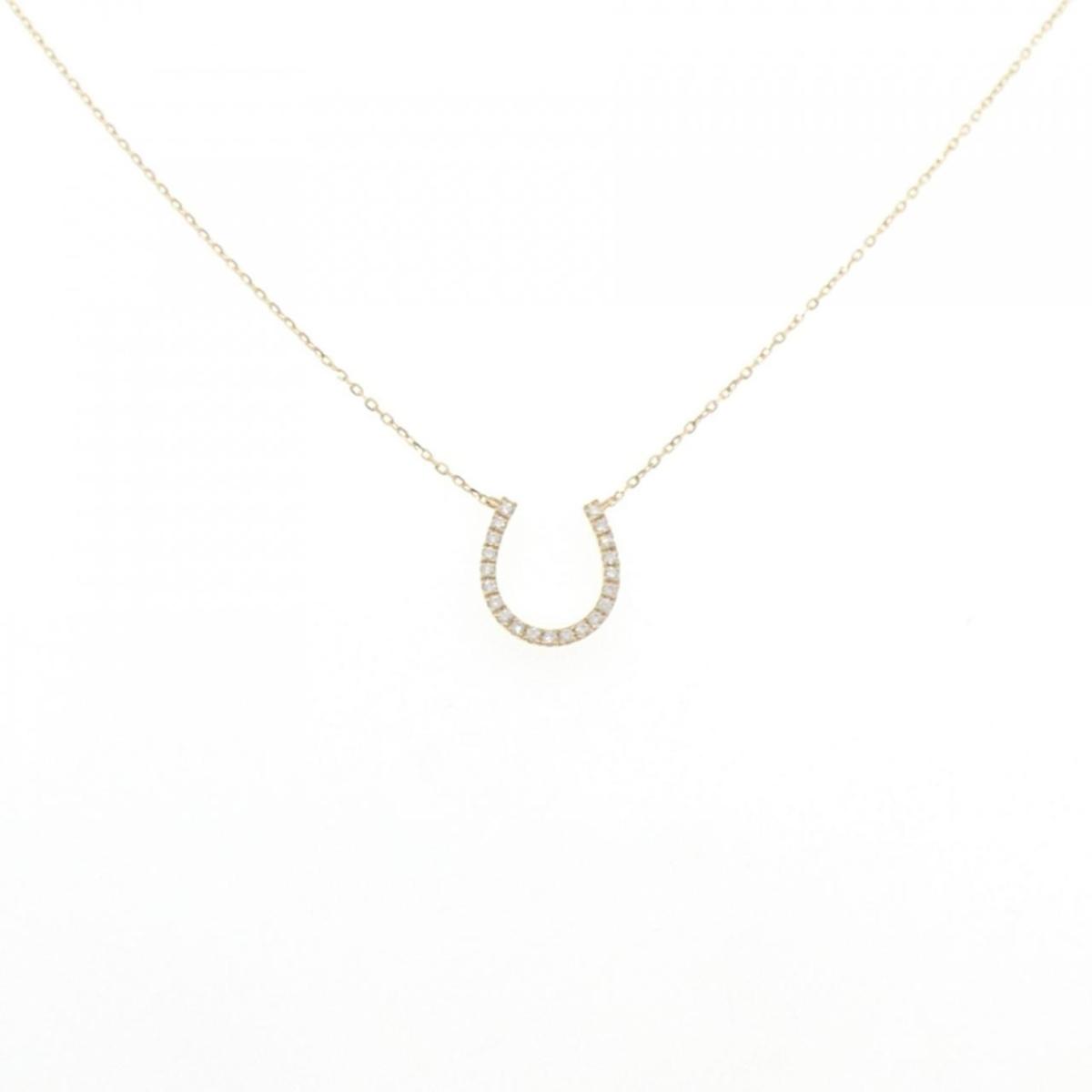 スタージュエリー ホースシュー ダイヤモンド ネックレス 0.07CT【中古】