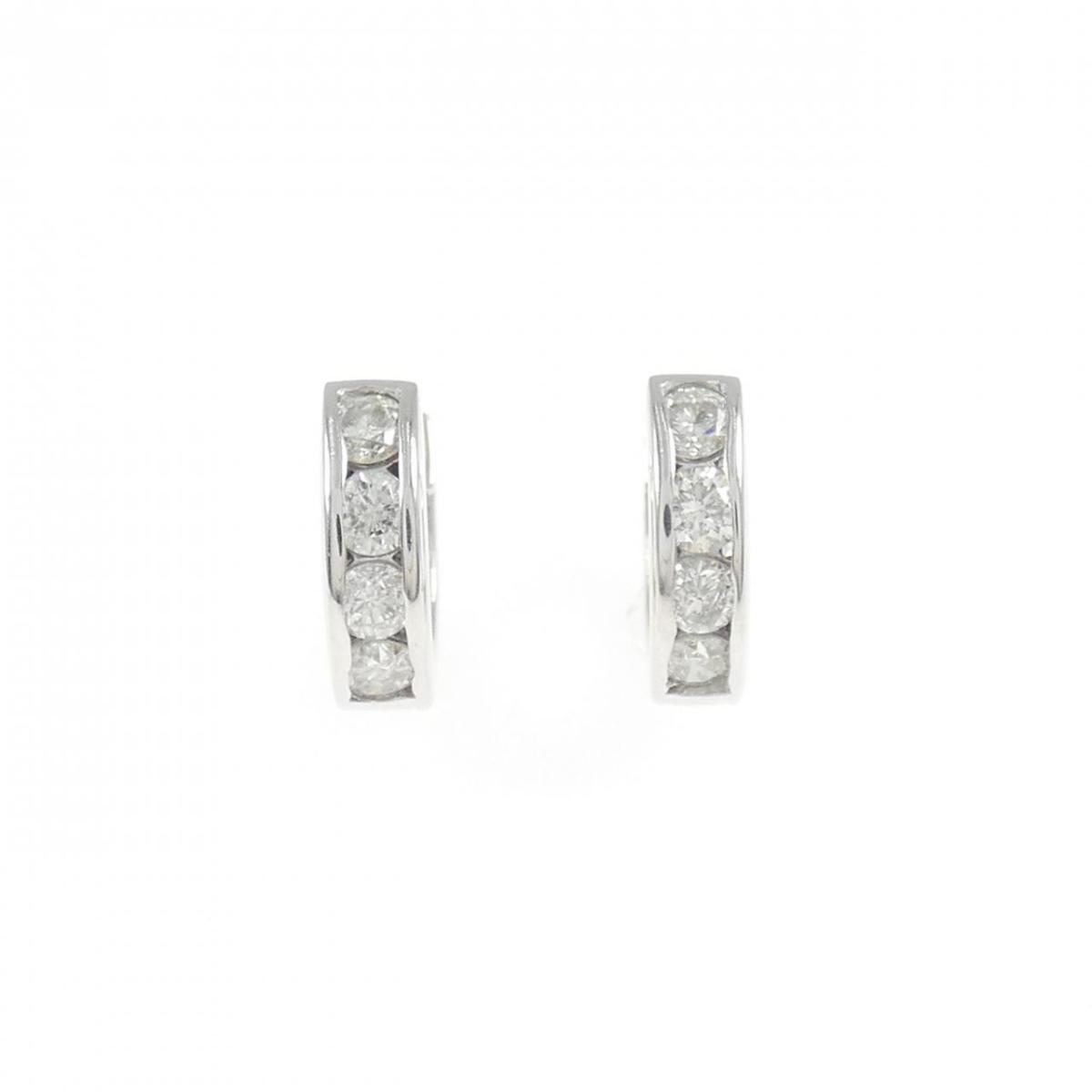 K18WG ダイヤモンド ピアス 0.40CT【中古】