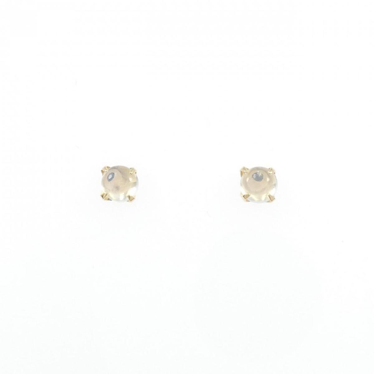 K18YG ムーンストーン ピアス【中古】