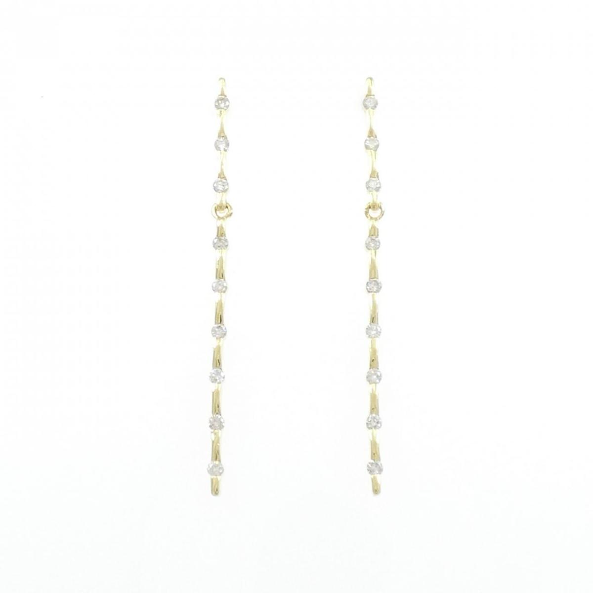 K18YG ダイヤモンド ピアス 0.30CT【中古】