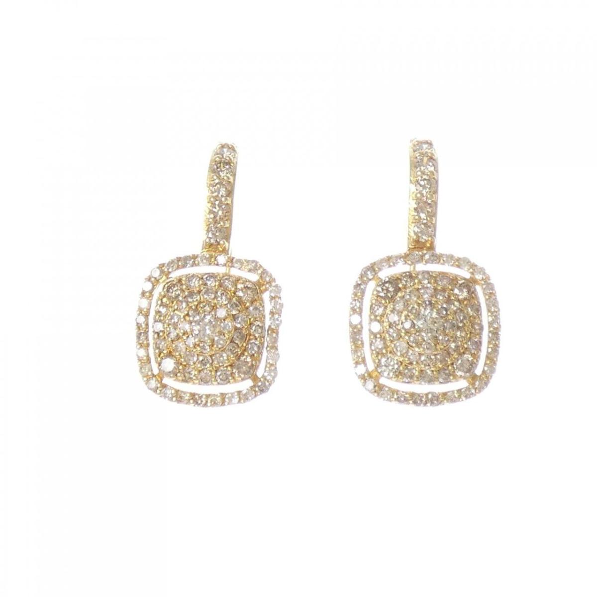 K18YG ダイヤモンド ピアス 0.80CT【中古】