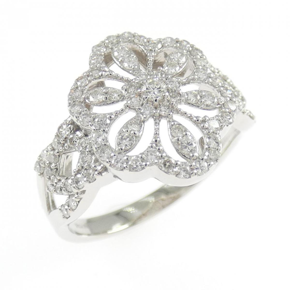PT900 フラワー ダイヤモンド リング 0.50CT【中古】｜KOMEHYO ONLINESTORE 店
