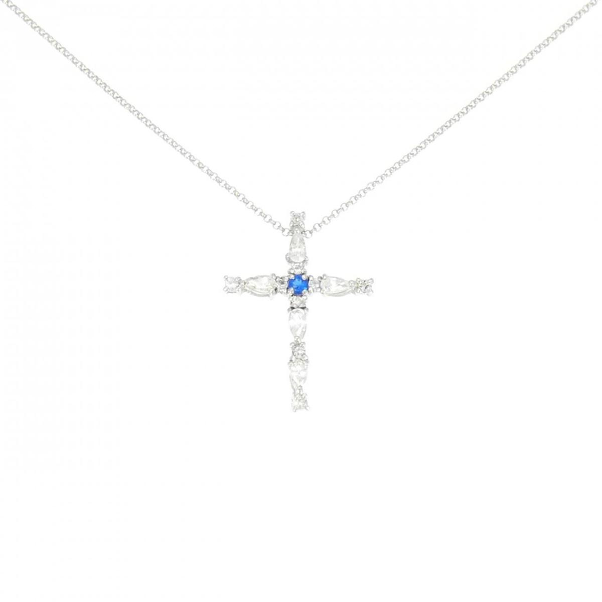 K18WG クロス アウイナイト ネックレス 0.04CT【中古】｜KOMEHYO ONLINESTORE 店