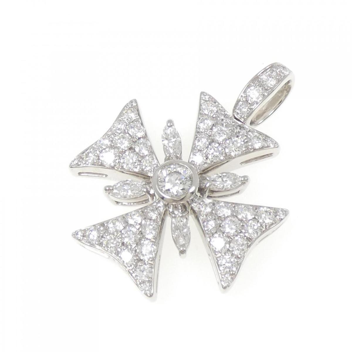 PT900 ダイヤモンド ペンダント 0.302CT【中古】