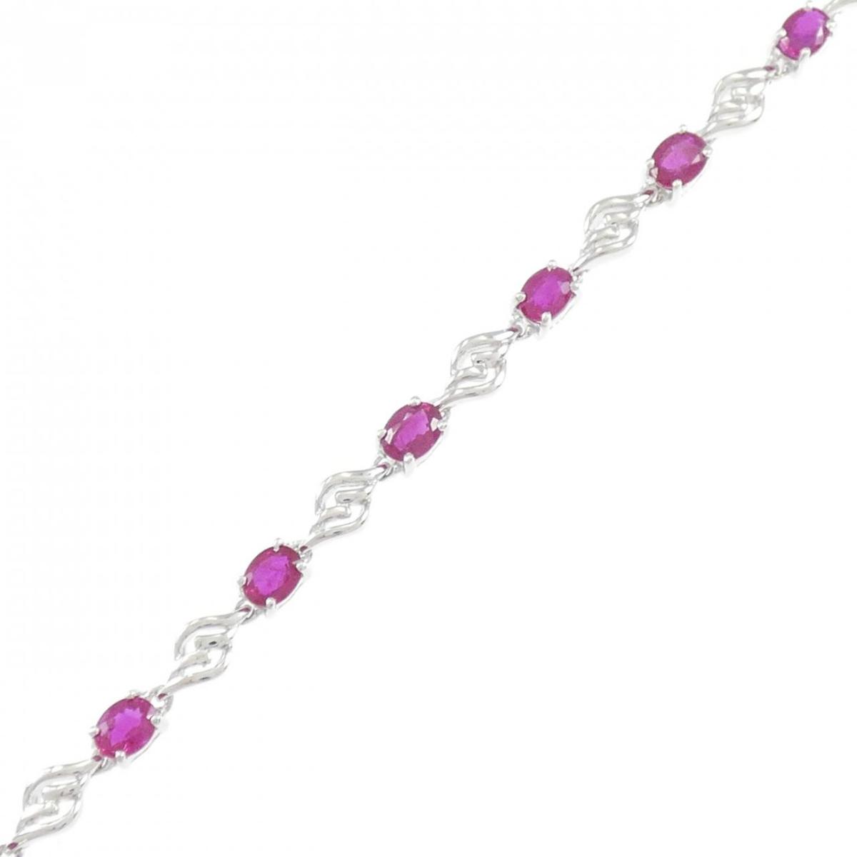 K18WG ルビー ブレスレット 3.46CT【中古】