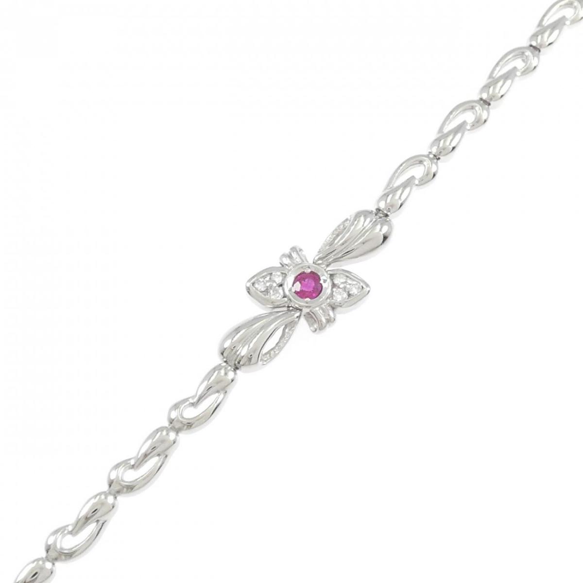 PT850 ルビー ブレスレット 0.13CT【中古】