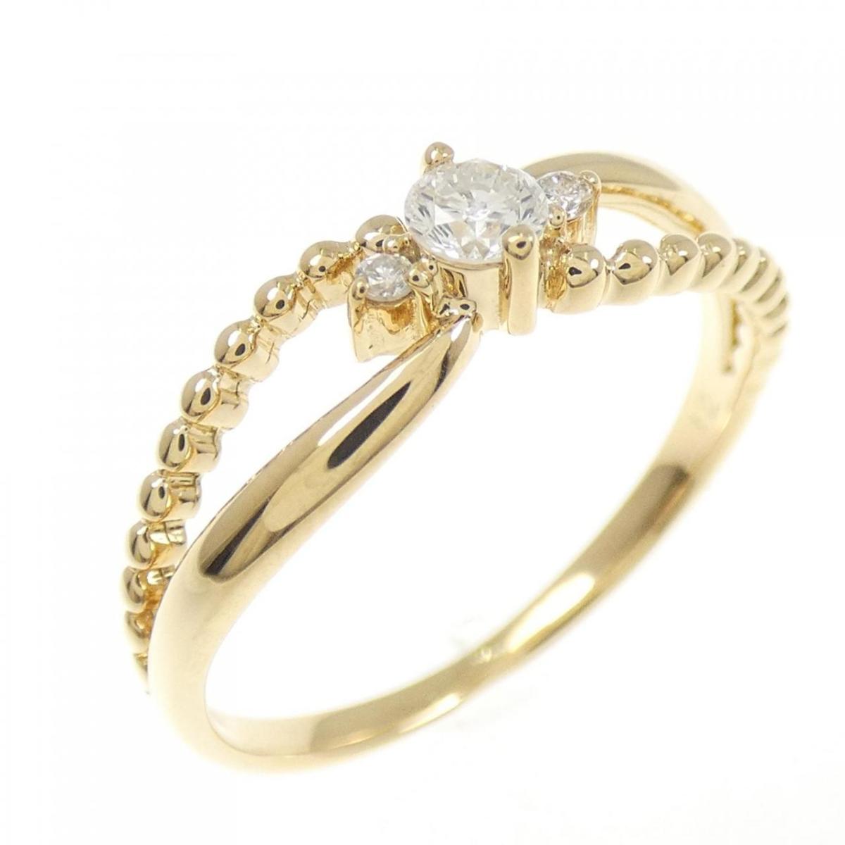 K18YG ダイヤモンド リング 0.12CT【中古】