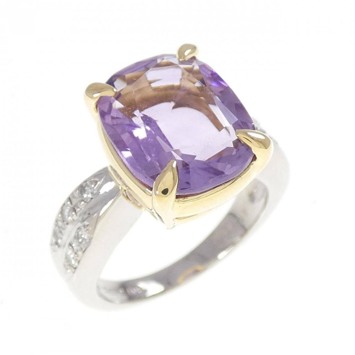 PT850/K18YG アメジスト リング 4.11CT【中古】