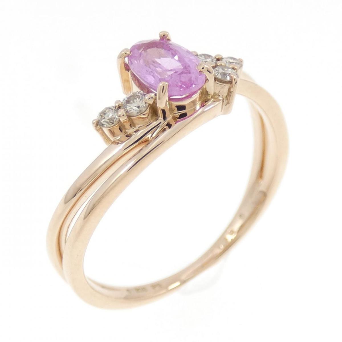 K18PG サファイヤ リング 0.48CT【中古】