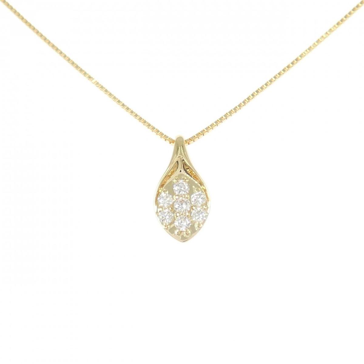 K18YG ダイヤモンド ネックレス 0.13CT【中古】