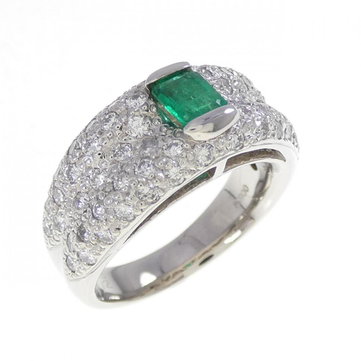 PT900 エメラルド リング 0.35CT【中古】|KOMEHYO ONLINESTORE 店