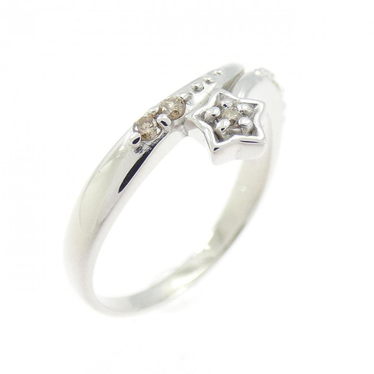 K10WG ダイヤモンド リング 0.07CT【中古】