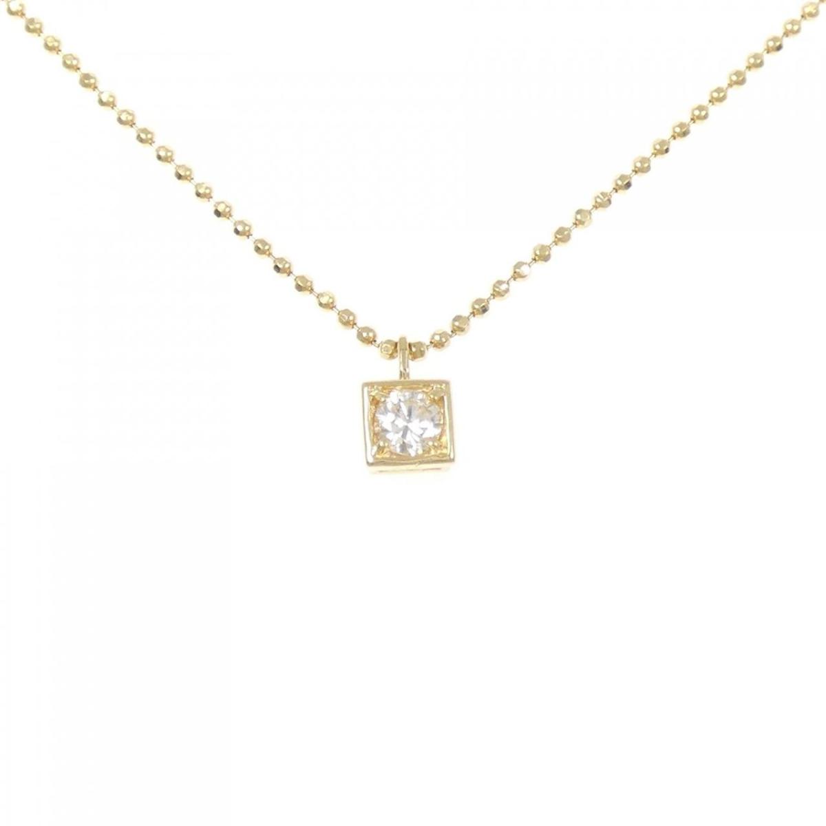 K18YG ダイヤモンド ネックレス 0.17CT【中古】
