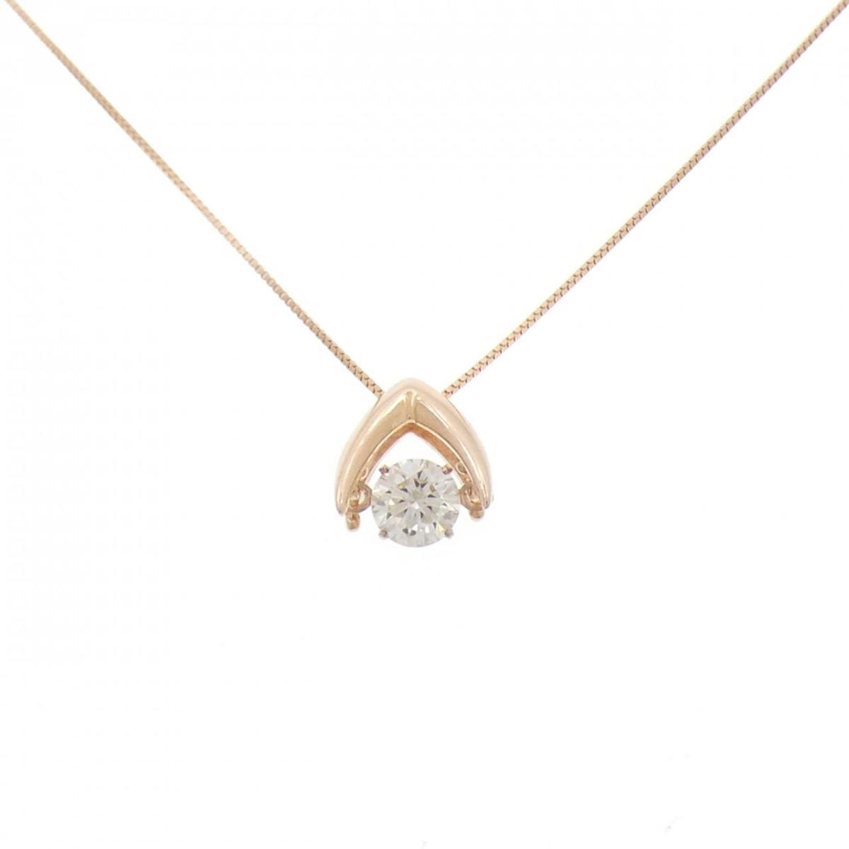 K18PG ダイヤモンド ネックレス 0.29CT【中古】