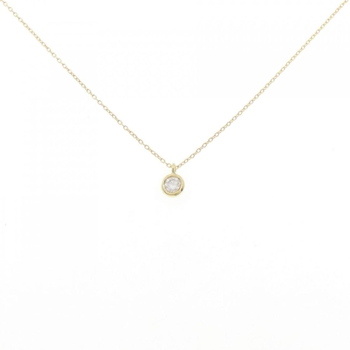 K18YG ダイヤモンド ネックレス 0.10CT【中古】