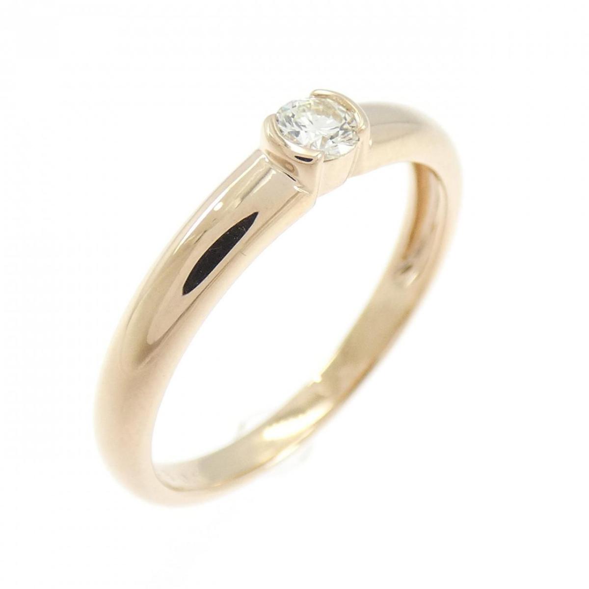 K18PG ダイヤモンド リング 0.10CT【中古】