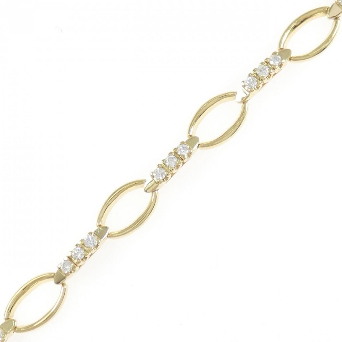 750YG ダイヤモンド ブレスレット【中古】