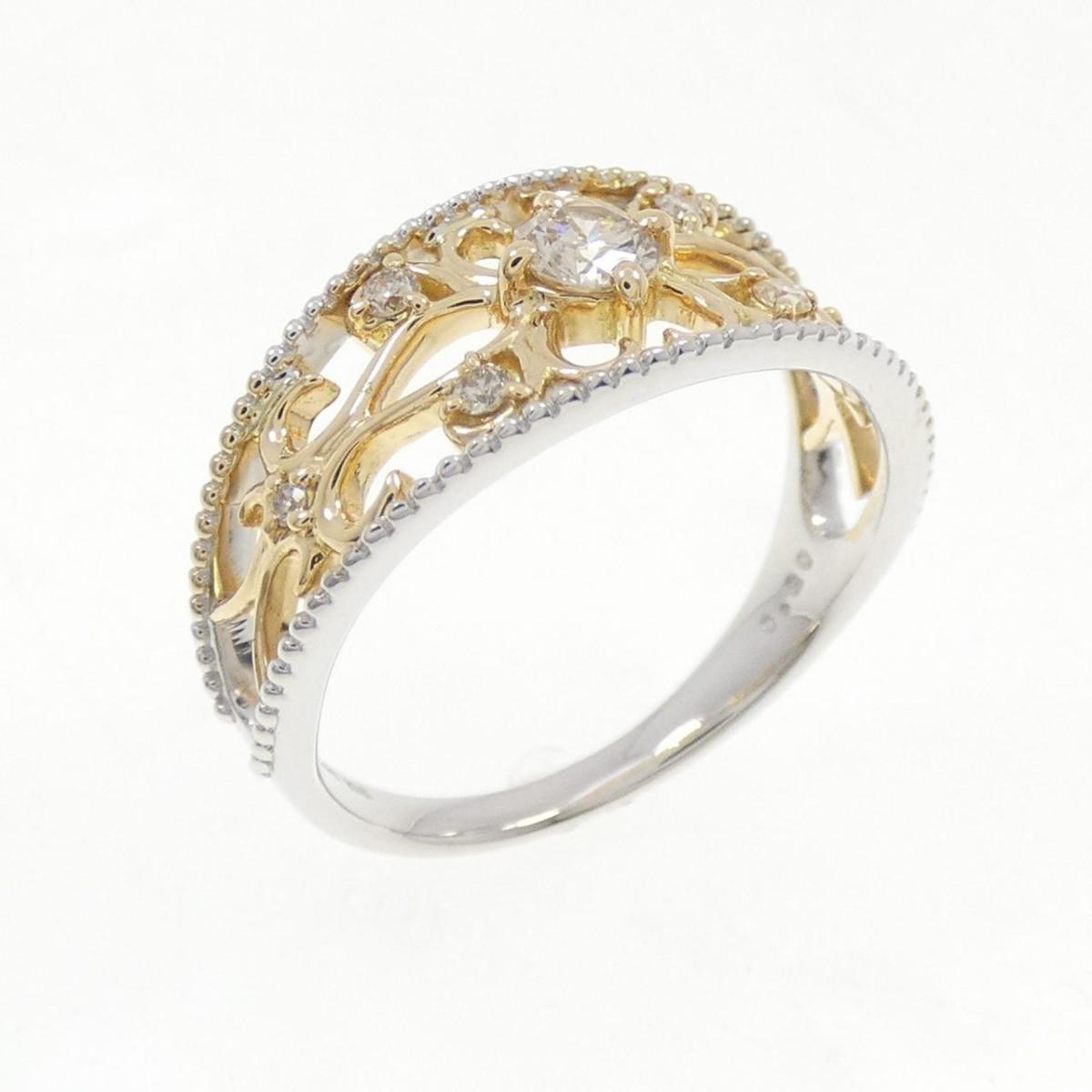 K18WG/K18YG ダイヤモンド リング 0.20CT【中古】