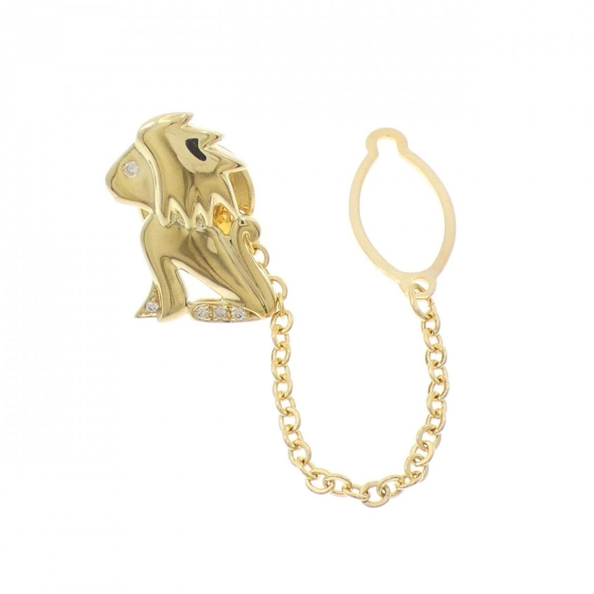 K18YG ダイヤモンド タイタック 0.03CT【中古】