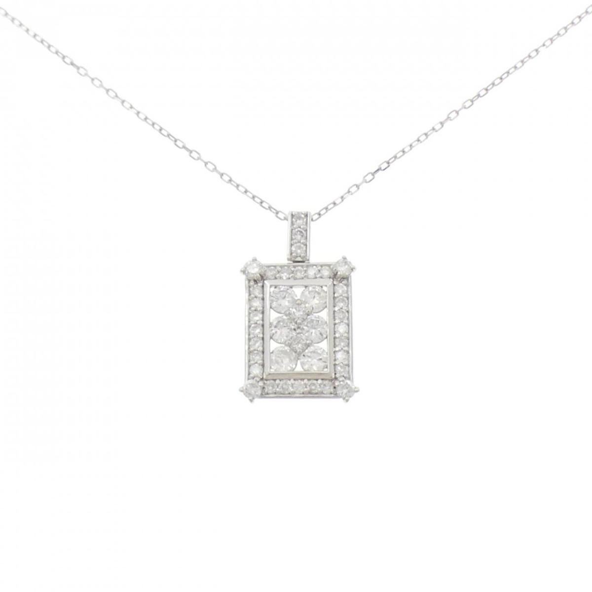 PT950 ダイヤモンド ネックレス 1.00CT【中古】