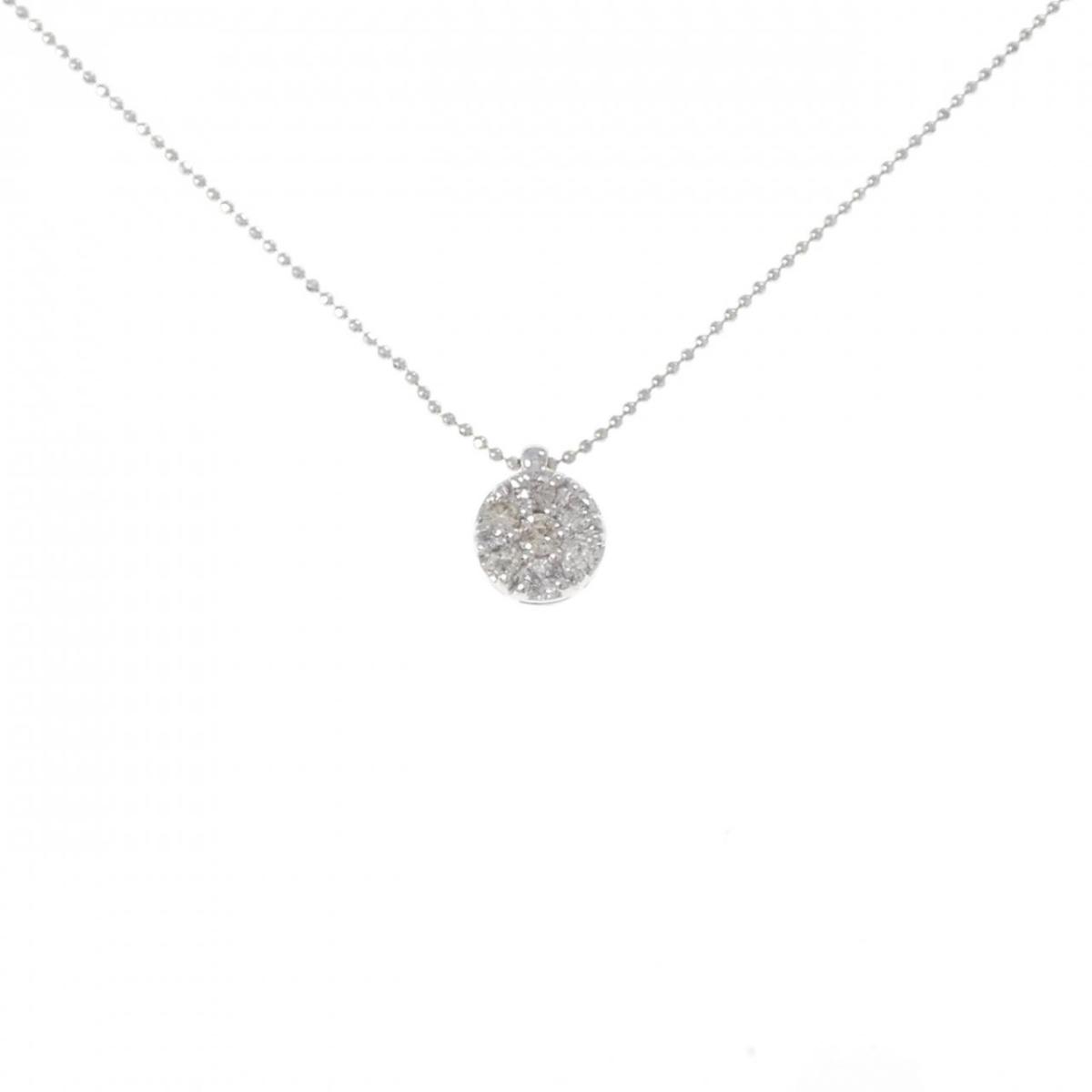 K14WG ダイヤモンド ネックレス 0.20CT【中古】