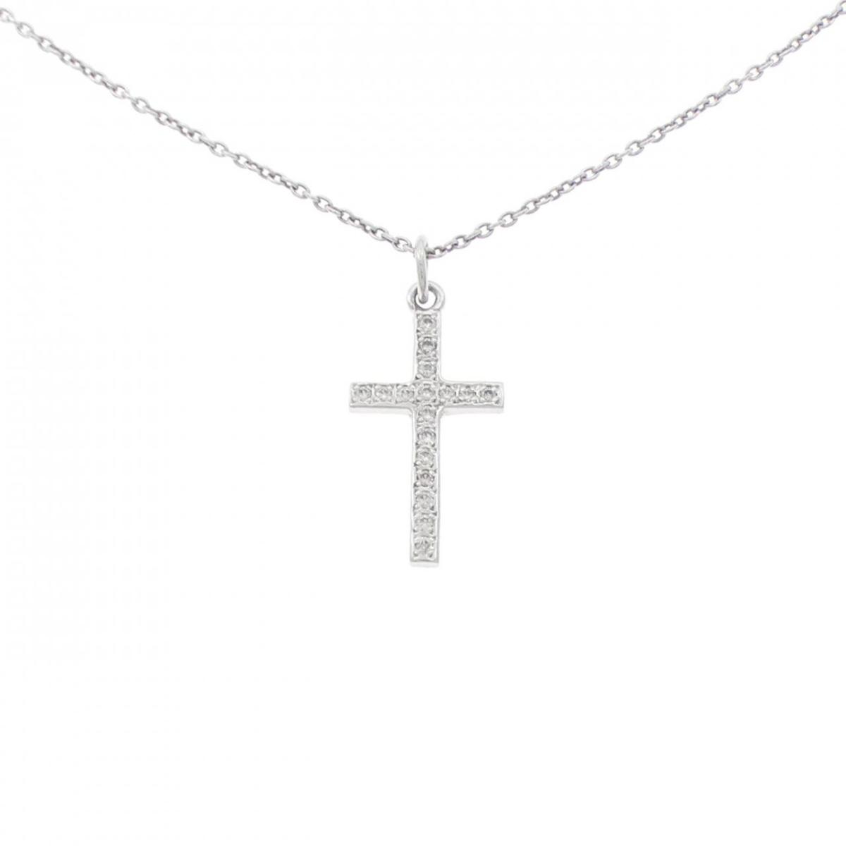 K10WG クロス ダイヤモンド ネックレス【中古】 51,360円