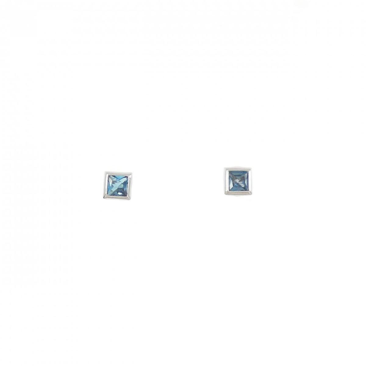 PT900 ブルートパーズ ピアス【中古】