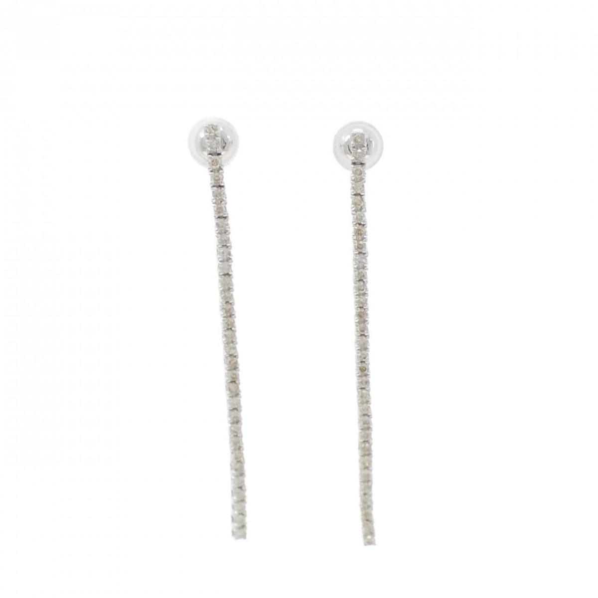 K14WG ダイヤモンド イヤリング【中古】|KOMEHYO ONLINESTORE 店