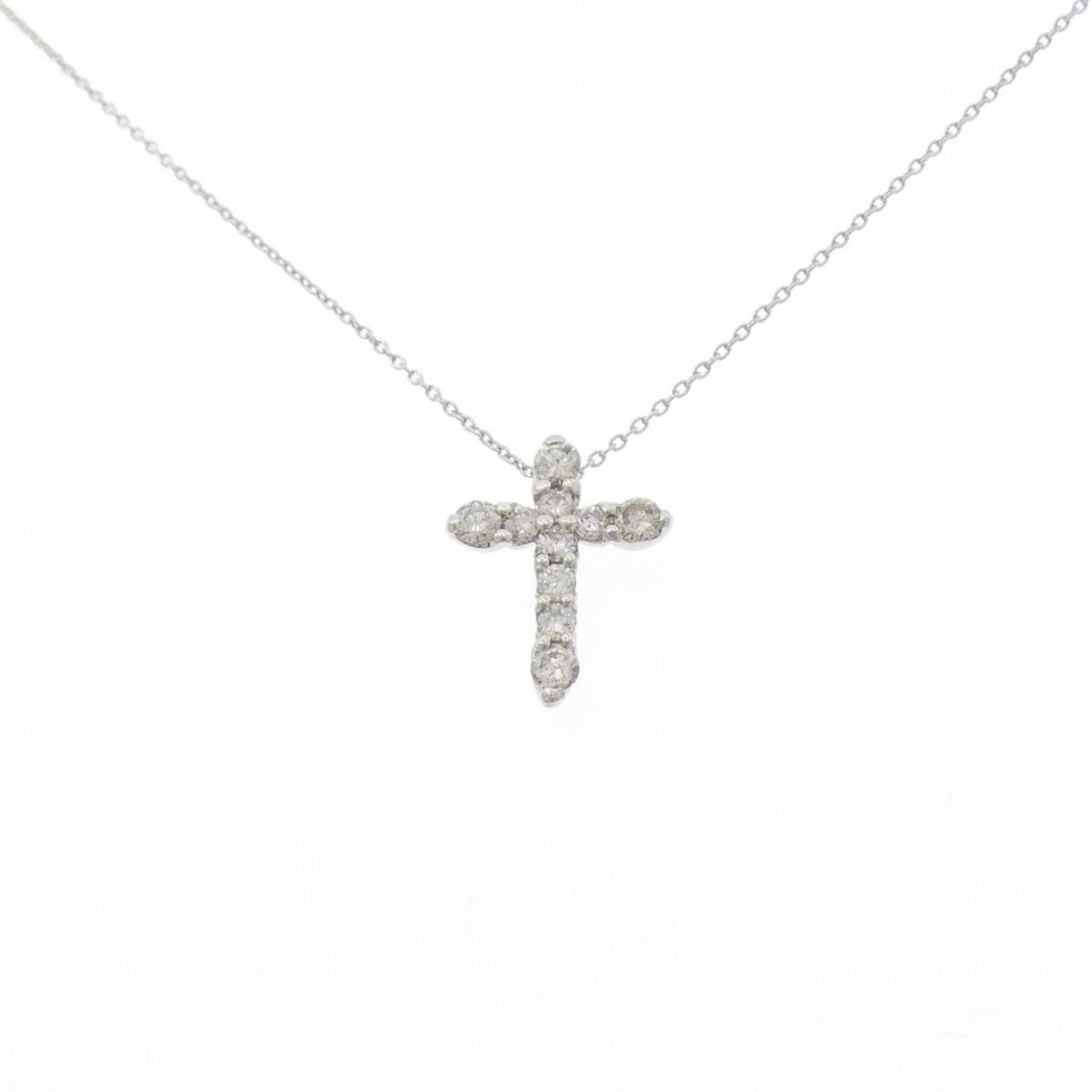 PT900/PT850 クロス ダイヤモンド ネックレス 0.50CT【中古】|KOMEHYO ONLINESTORE 店