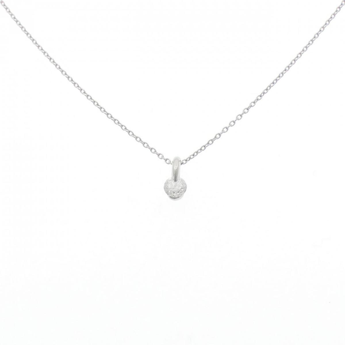 PT900/PT850 ソリティア ダイヤモンド ネックレス 0.208CT【中古】