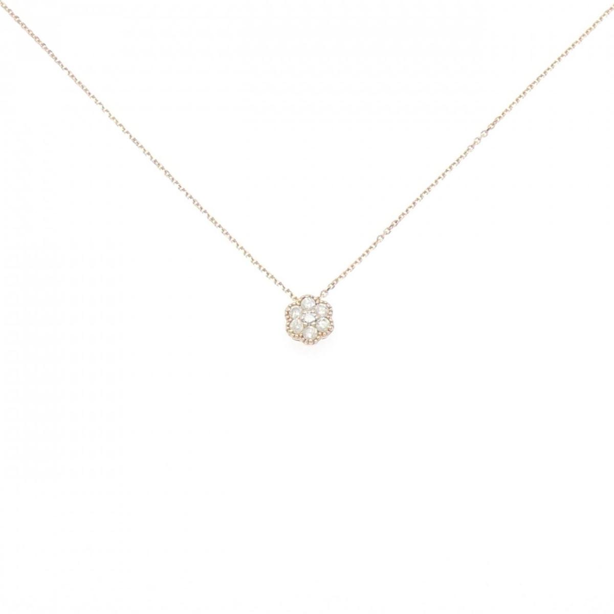 K10PG ダイヤモンド ネックレス 0.16CT【中古】