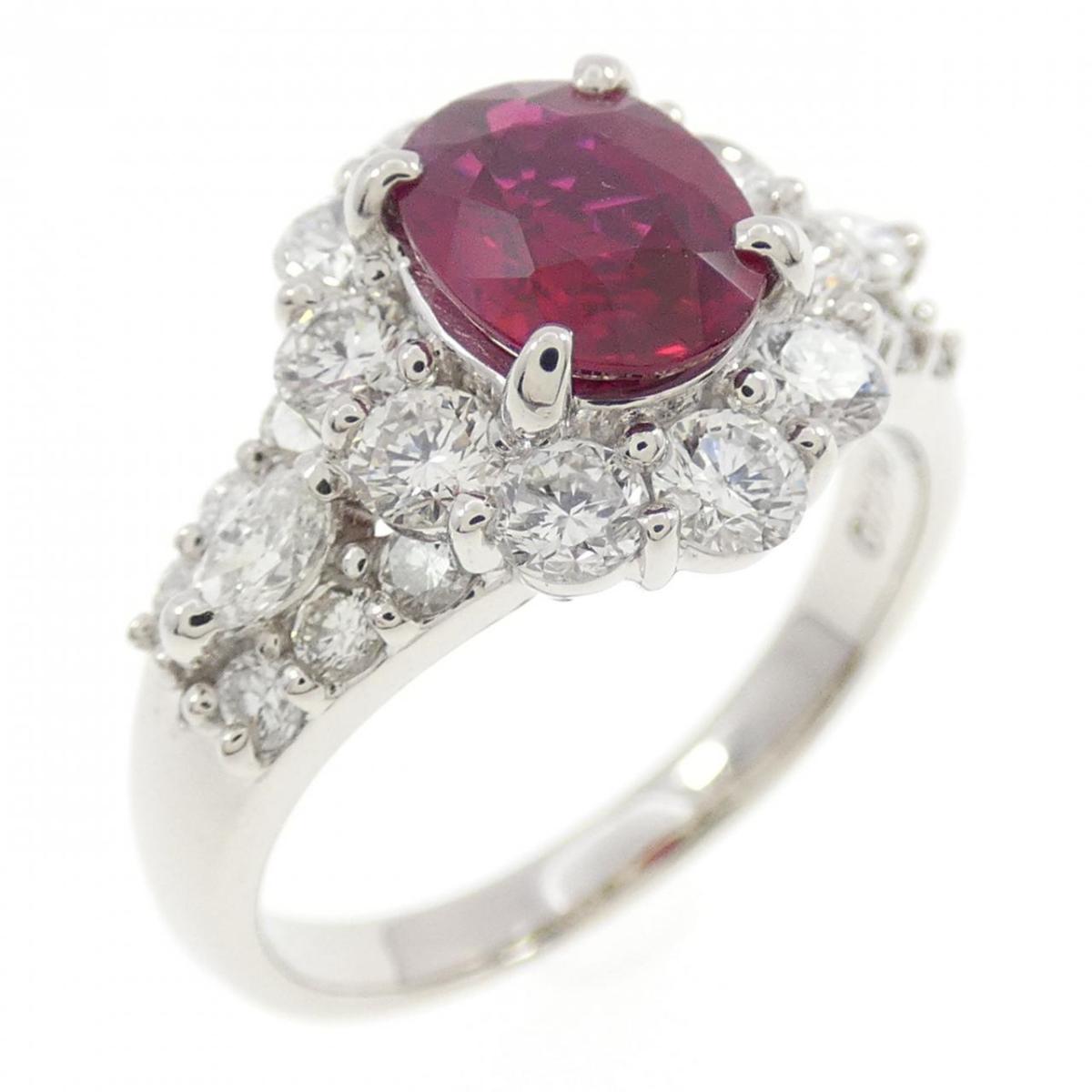 PT900 ルビー リング 1.08CT【中古】