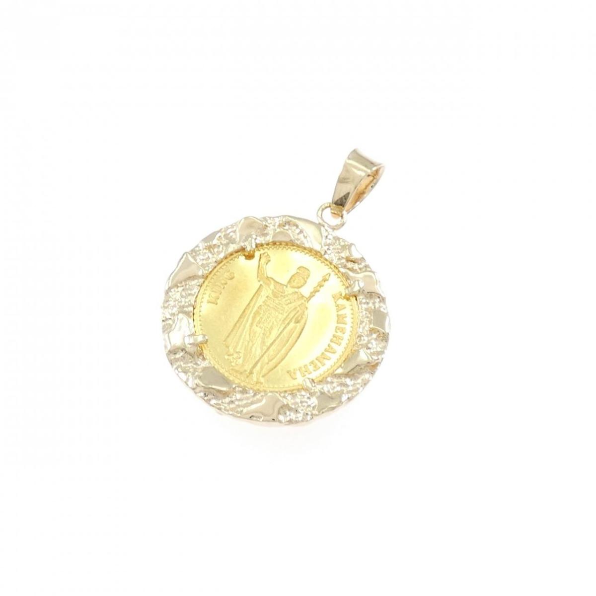 14KYG(枠) コイン ペンダント【中古】|KOMEHYO ONLINESTORE 店