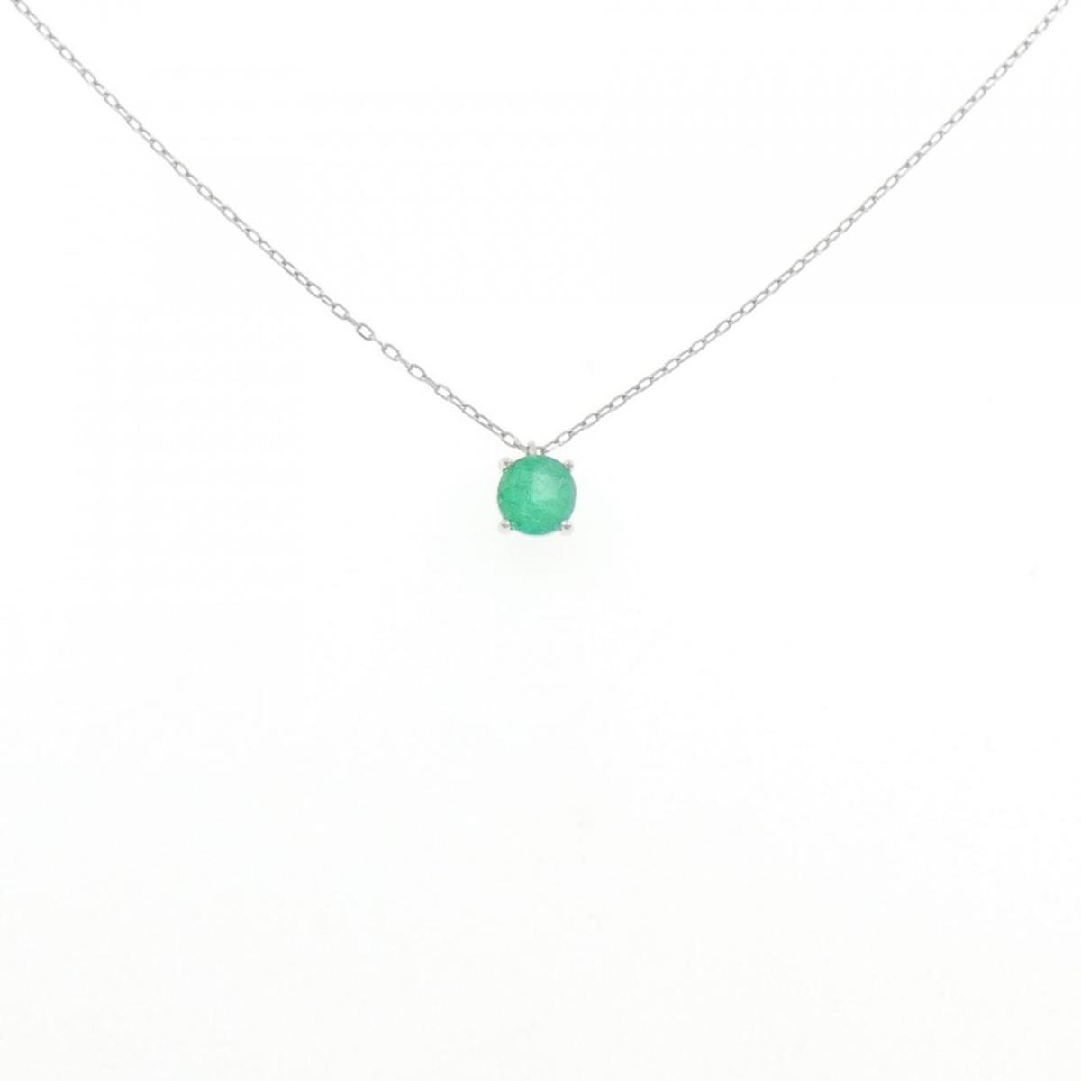 PT950 エメラルド ネックレス 0.40CT【中古】|KOMEHYO ONLINESTORE 店