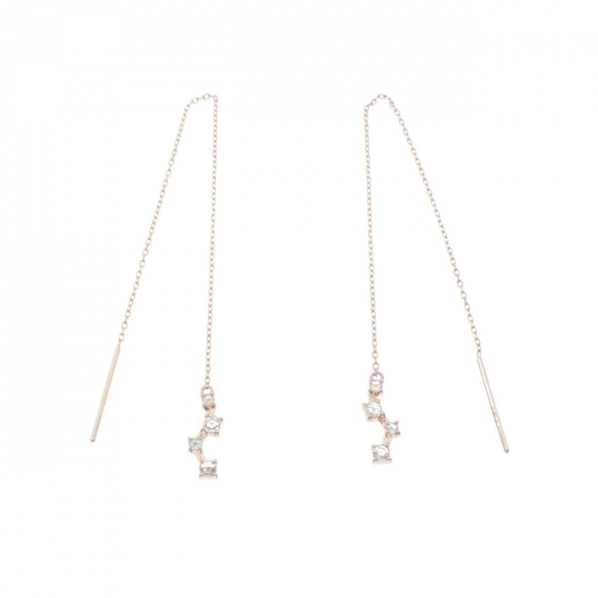 エテ ダイヤモンド ピアス 0.08CT【中古】