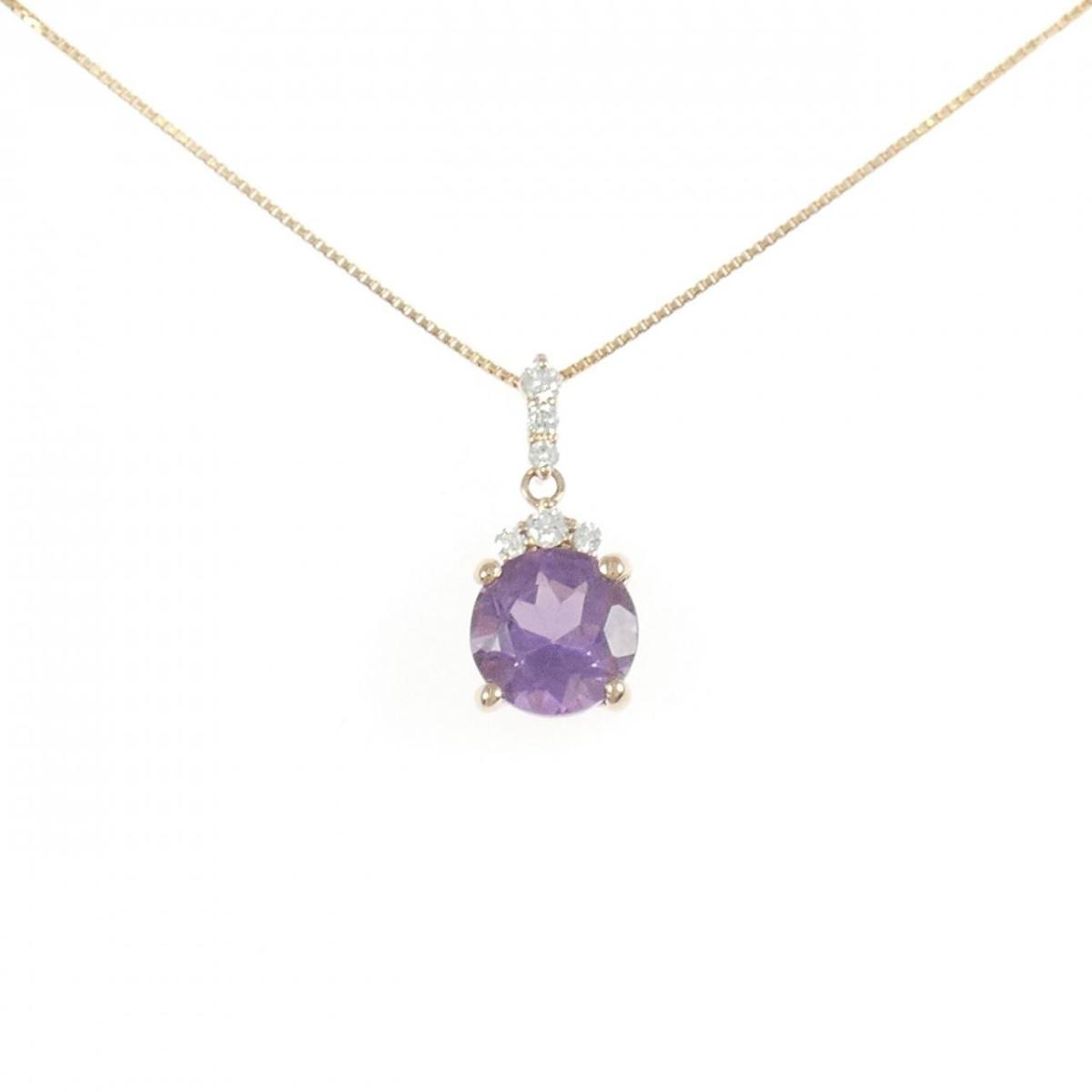 K18PG アメジスト ネックレス 1.73CT【中古】