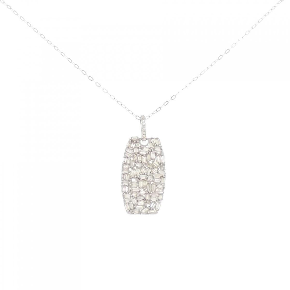 K18WG ダイヤモンド ネックレス 0.80CT【中古】