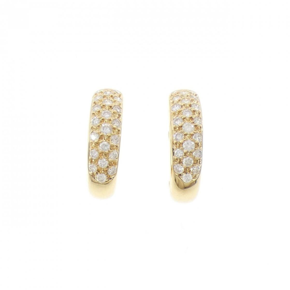 750YG ダイヤモンド ピアス【中古】